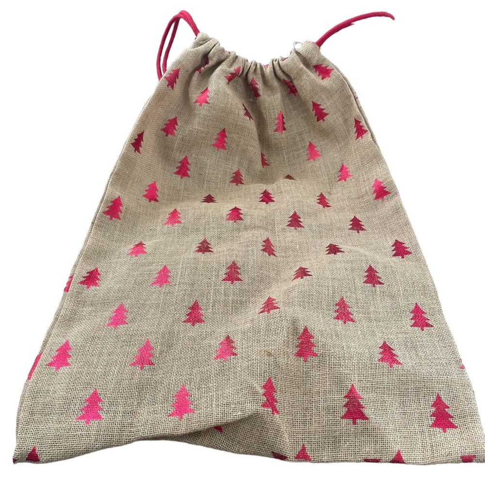 Large Burlap Jute Drawstring Bag